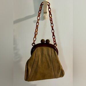 Vintage 1950’s Bakelite Leather Bag